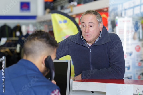 customer complaining in a shop