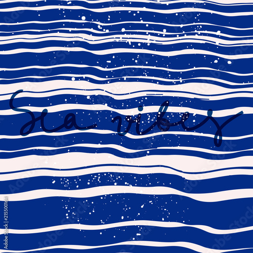 Sea with lettering