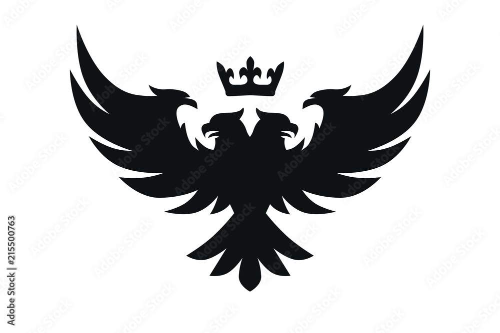 custom made wallpaper toronto digitalHeraldic black eagle, falcons and hawks set spread wings, isolated on white background