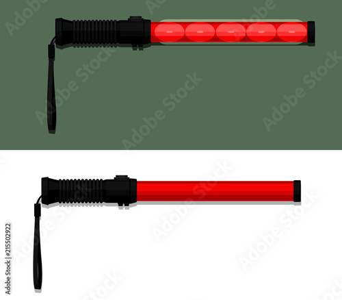 Isolate light stick on transparent background. There are on and off version
