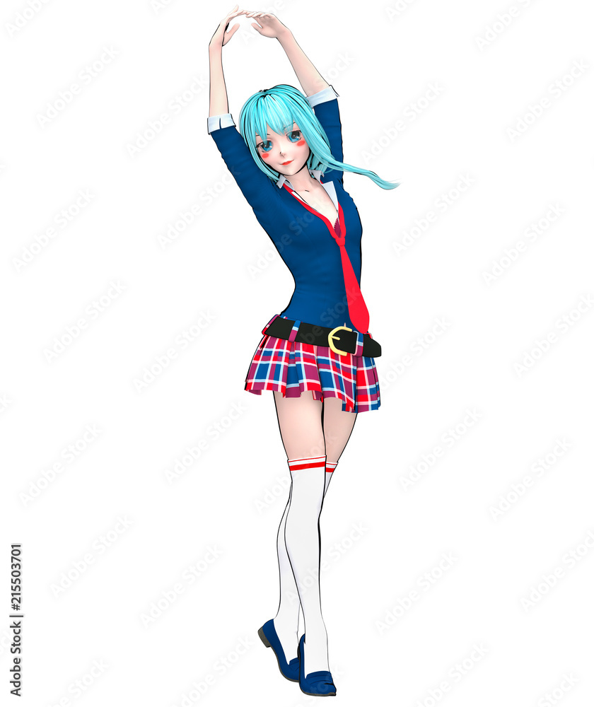 3D sexy anime doll japanese anime schoolgirl big blue eyes and bright makeup. Skirt cage. Cartoon, comics, sketch, drawing, manga illustration. Conceptual fashion art. Seductive candid pose. 3D sexy anime doll japanese anime schoolgirl big blue eyes and bright makeup. Skirt cage. Cartoon, comics, sketch, drawing, manga illustration. Conceptual fashion art. Seductive candid pose.