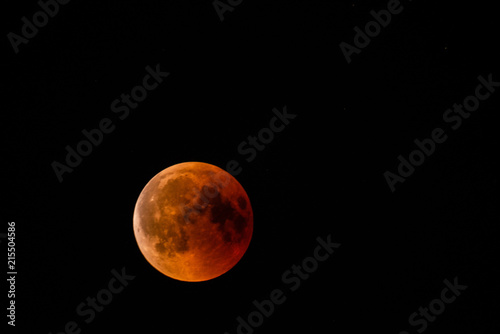 Fototapeta Naklejka Na Ścianę i Meble -  Blood Moon 2018 Longest Total Lunar Eclipse