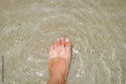 my foot under water