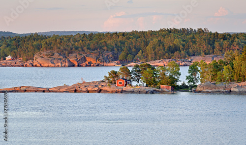 Sunset on Aland Islands. Finland photo