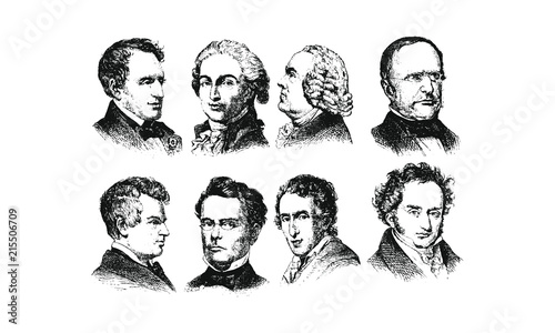 Vintage Illustration of People from the 1800's
