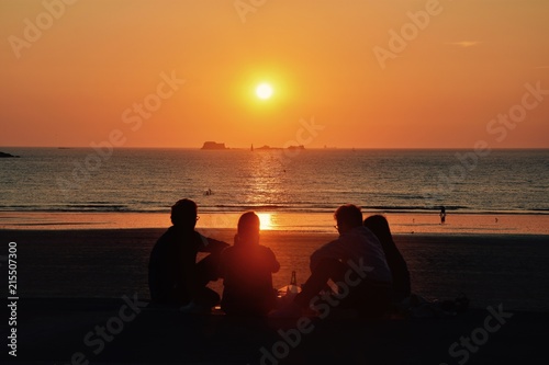 coucher de soleil, saint-malt