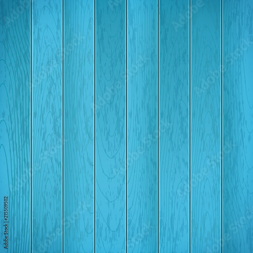 Vector blue wood texture background with old wooden panels