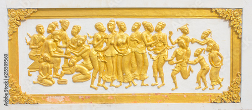 Thai art on the wall