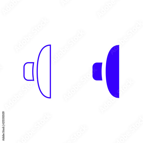 Speaker mute vector icon isolated on background. Trendy sweet symbol. Logo illustration