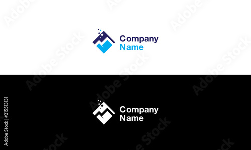Mining vector logo image gorizontal