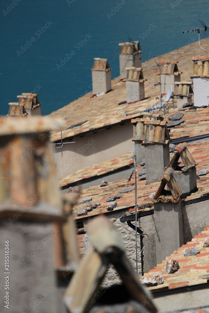 Italian roof chimneys