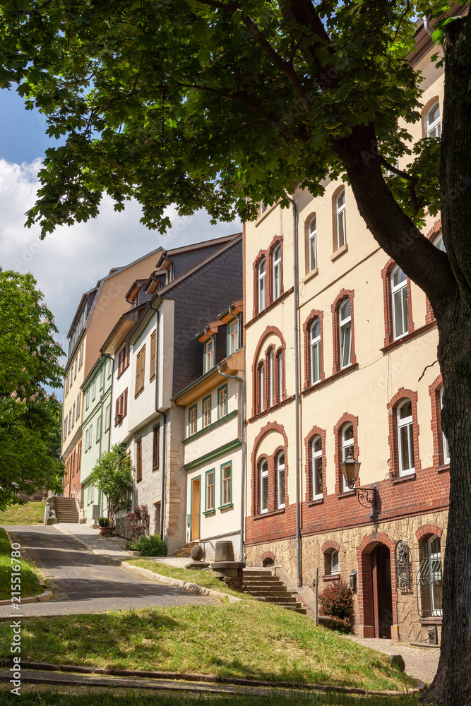 Häuserzeile am Frauenplan in Eisenach, Thüringen