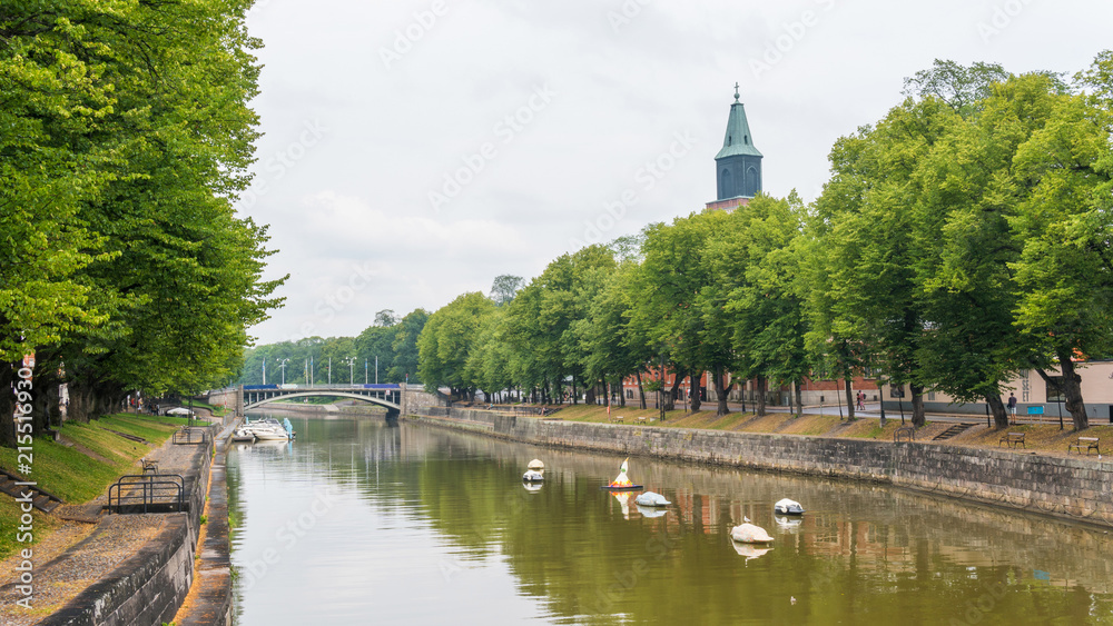 River view in Turku, Finland.