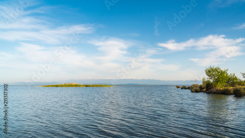 beautiful view of the island on Lake Paleostomi, Poti, Georgia © k_samurkas