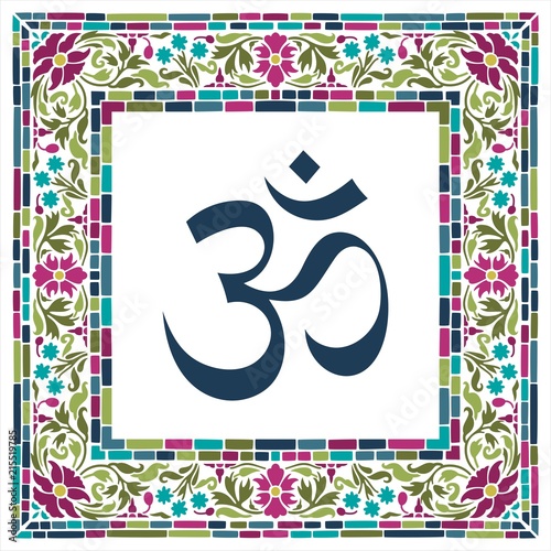 aum syllable, paisley design ,Hinduism, India