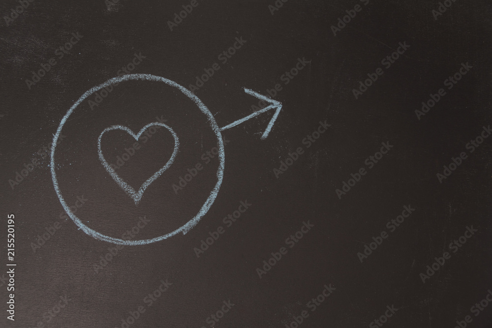 sign the man on the chalk Board sign the man on the chalk Board