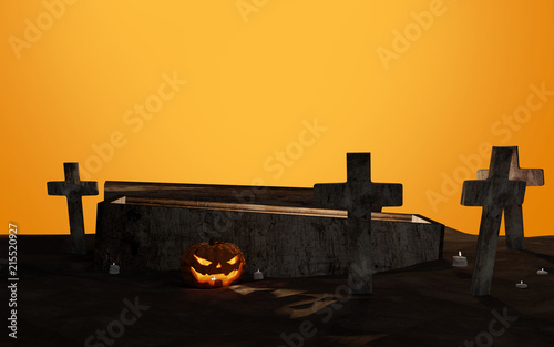 Halloween graveyard open co...