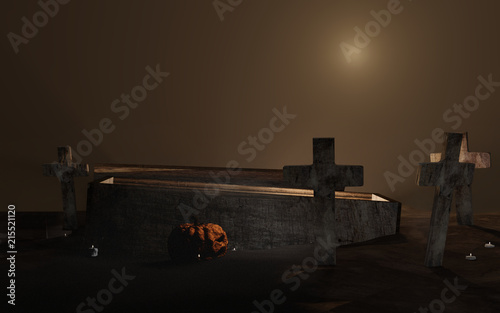 Halloween graveyard open co...