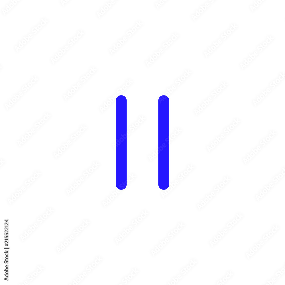 Pause vector icon isolated on background. Trendy sweet symbol. Logo illustration Pause vector icon isolated on background. Trendy sweet symbol. Logo illustration