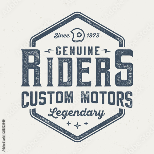 Genuine Riders - Vintage Tee Design For Printing