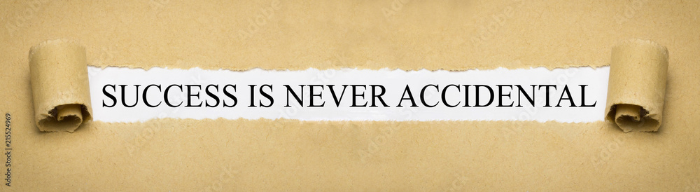 Success is never accidental
