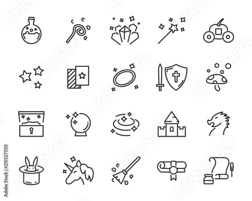 set of fantasy vector icons