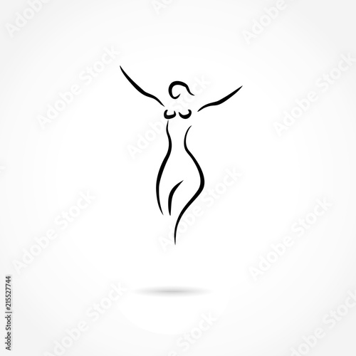 woman shape body icon vector