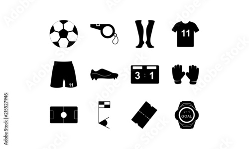 Soccer Icon Set ( Glyph )