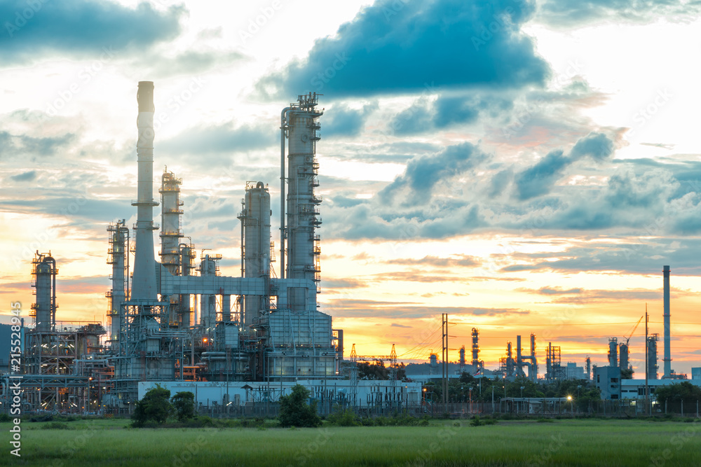 Oil Refinery factory in the morning Oil Refinery factory in the morning