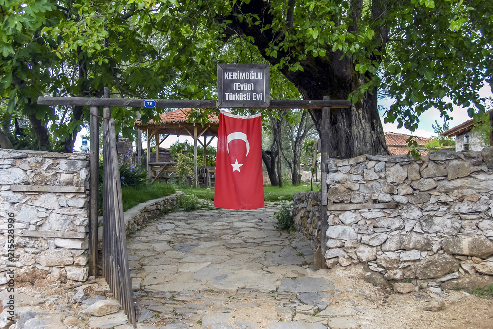 Mugla, Turkey, 13 May 2012: Kerimoglu House at Yerkesik Mugla, Turkey, 13 May 2012: Kerimoglu House at Yerkesik