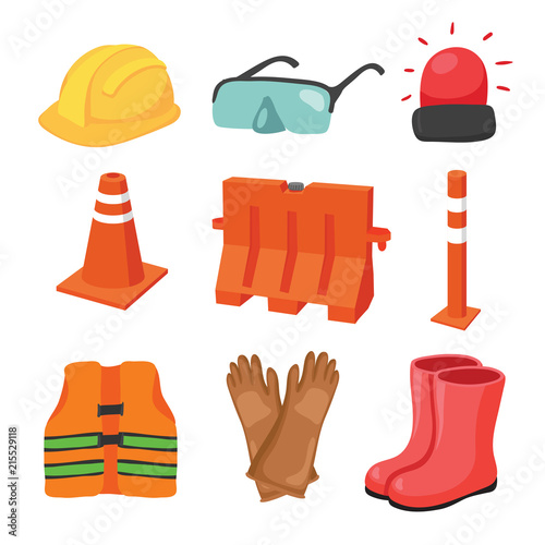 safety equipment vector collection design