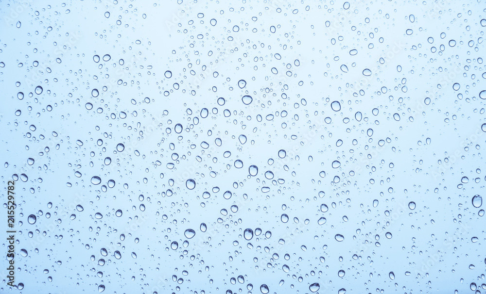 Water drops on glass, rain drop - obrazy, fototapety, plakaty 