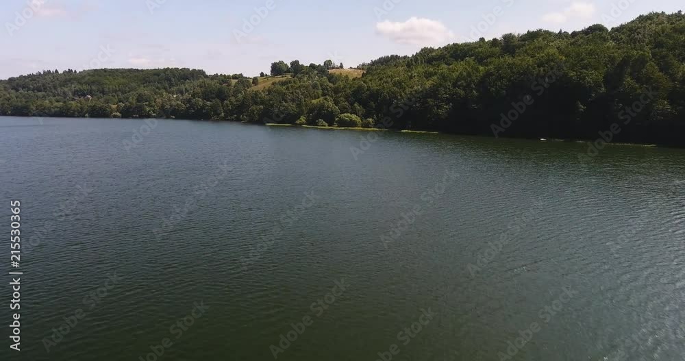 Small Lake In Forest And Hill Environment Small Lake In Forest And Hill Environment
