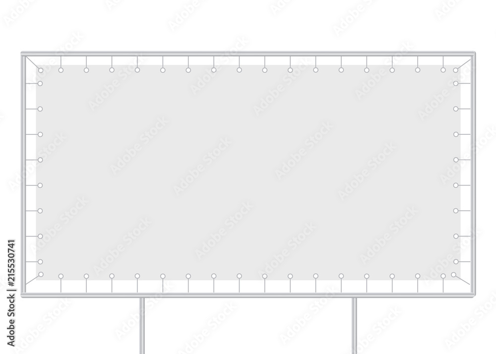 White blank press wall. Blank canvas banner. Backdrop mockup banner