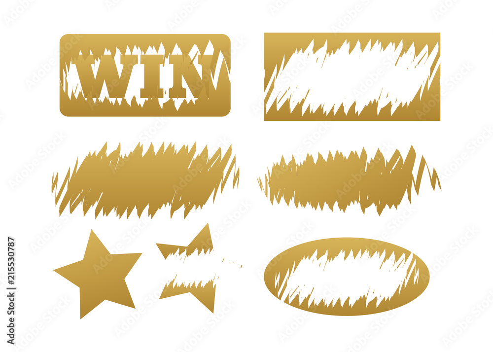 Scratch cards vector. Lottery cover for scratch card