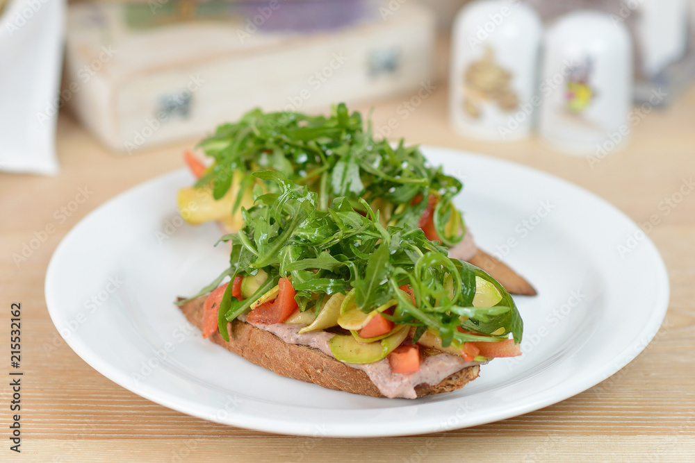Appetizer bruschetta with vegetables Appetizer bruschetta with vegetables