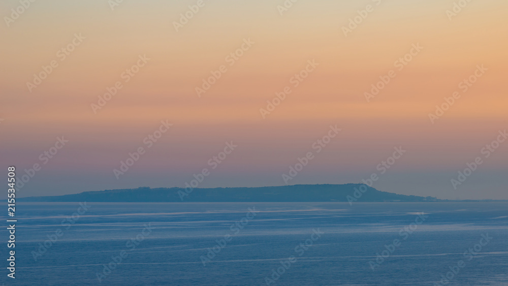 Beautiful vibrant image of Isle of Purbeck in Dorest England at sunset