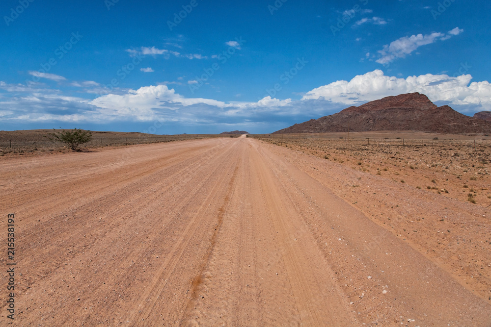 Dirt road in Namib Naukluft National Park in Namibia