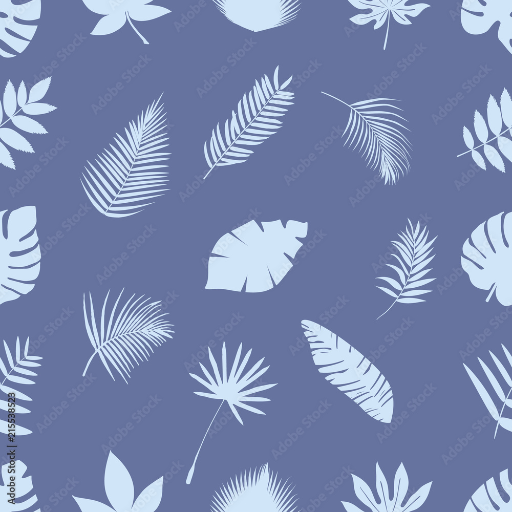 Seamless pattern of leaves