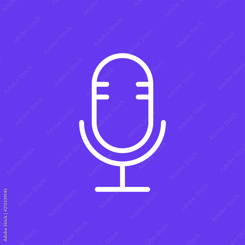 Mic vector icon isolated on background. Trendy sweet symbol. Logo illustration Mic vector icon isolated on background. Trendy sweet symbol. Logo illustration