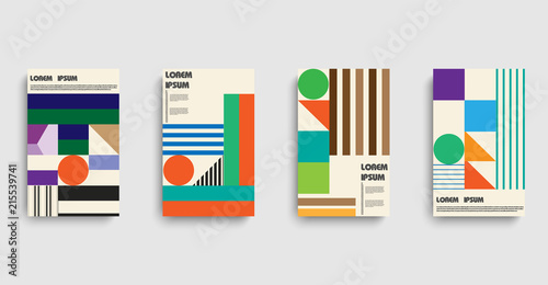 Modern bauhaus, great design for any purposes. Annual report cover design. 