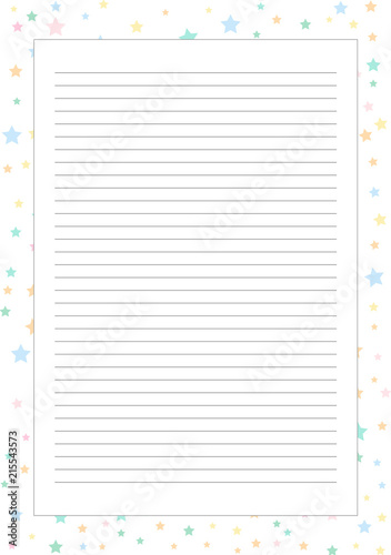 Printable page template for notebooks, scrapbooking.