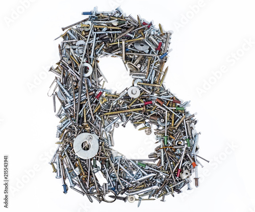 A lot of cogs, screws, bolts and moods on a white background.