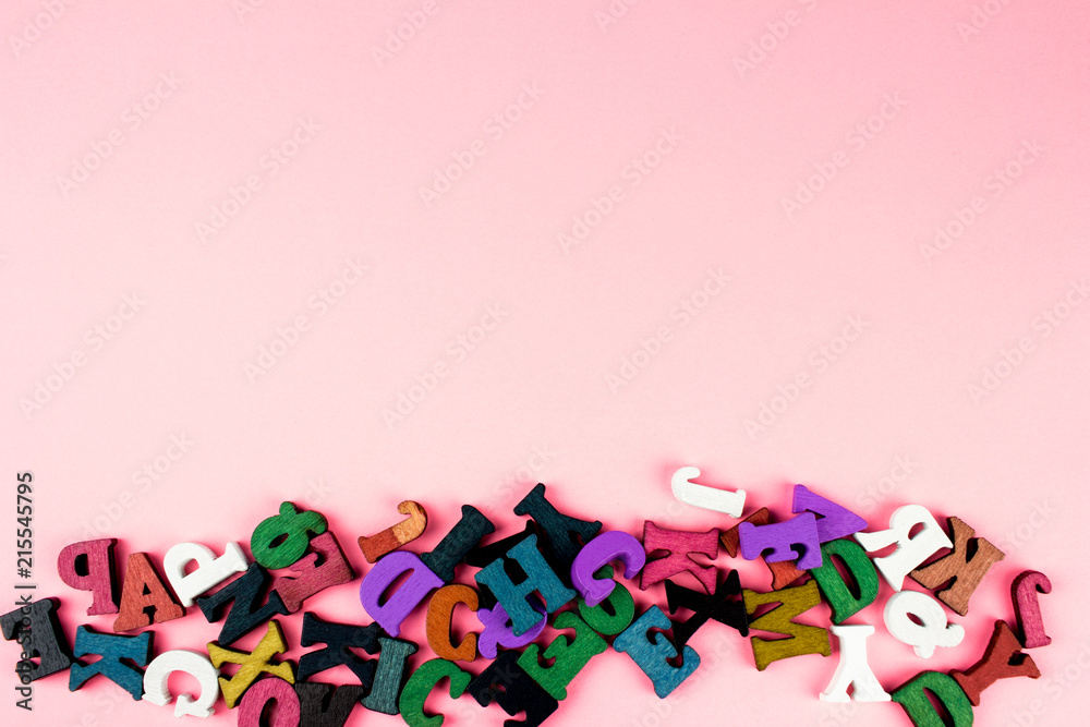 Colorful alphabet. School and Education concept. Empty space for text and design Colorful alphabet. School and Education concept. Empty space for text and design