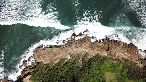 Waves Crashing on the coastline photo