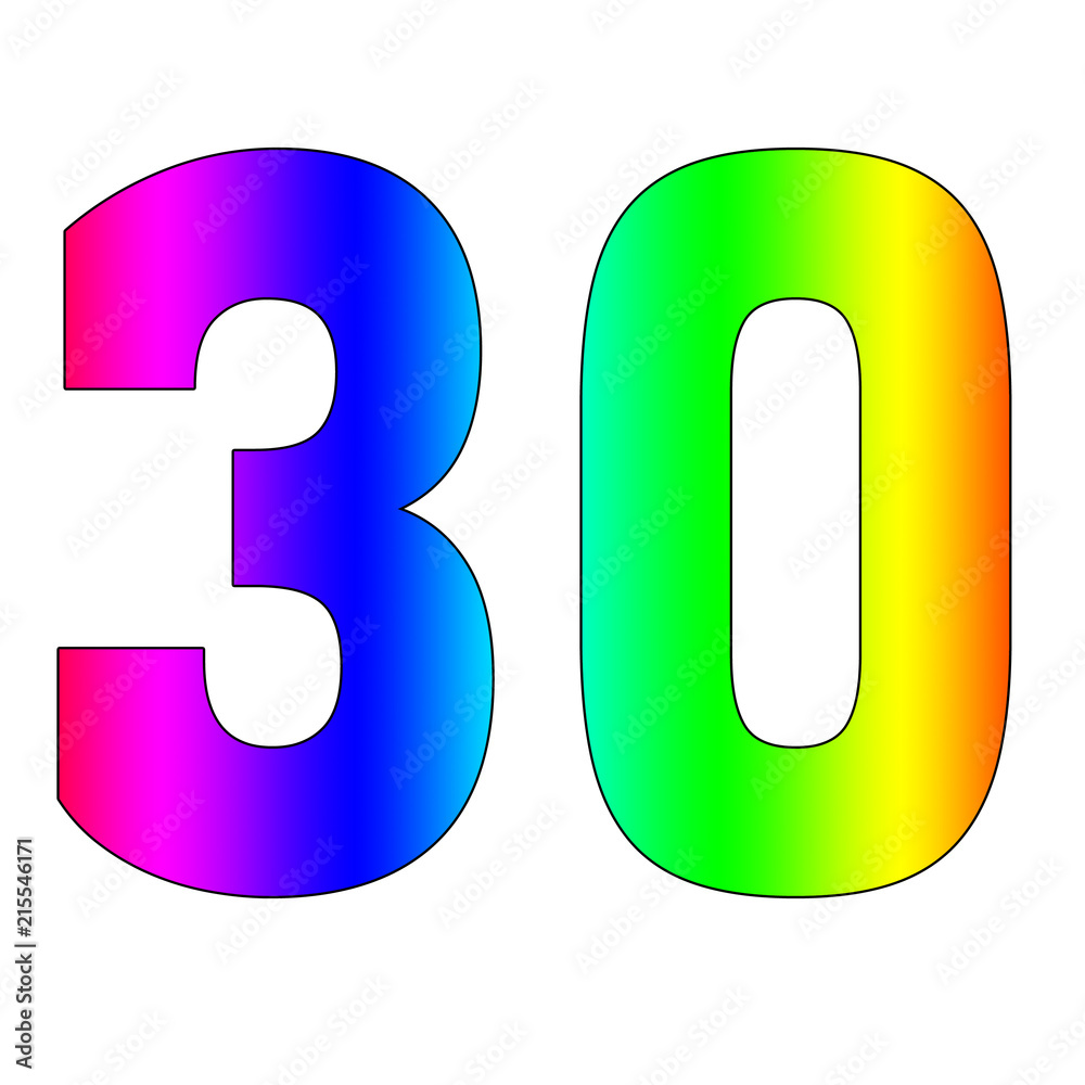 Number Colorful Blured gradient rainbow style Number Colorful Blured gradient rainbow style