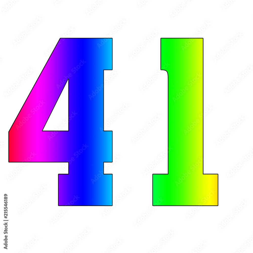 Number Colorful Blured gradient rainbow style Number Colorful Blured gradient rainbow style