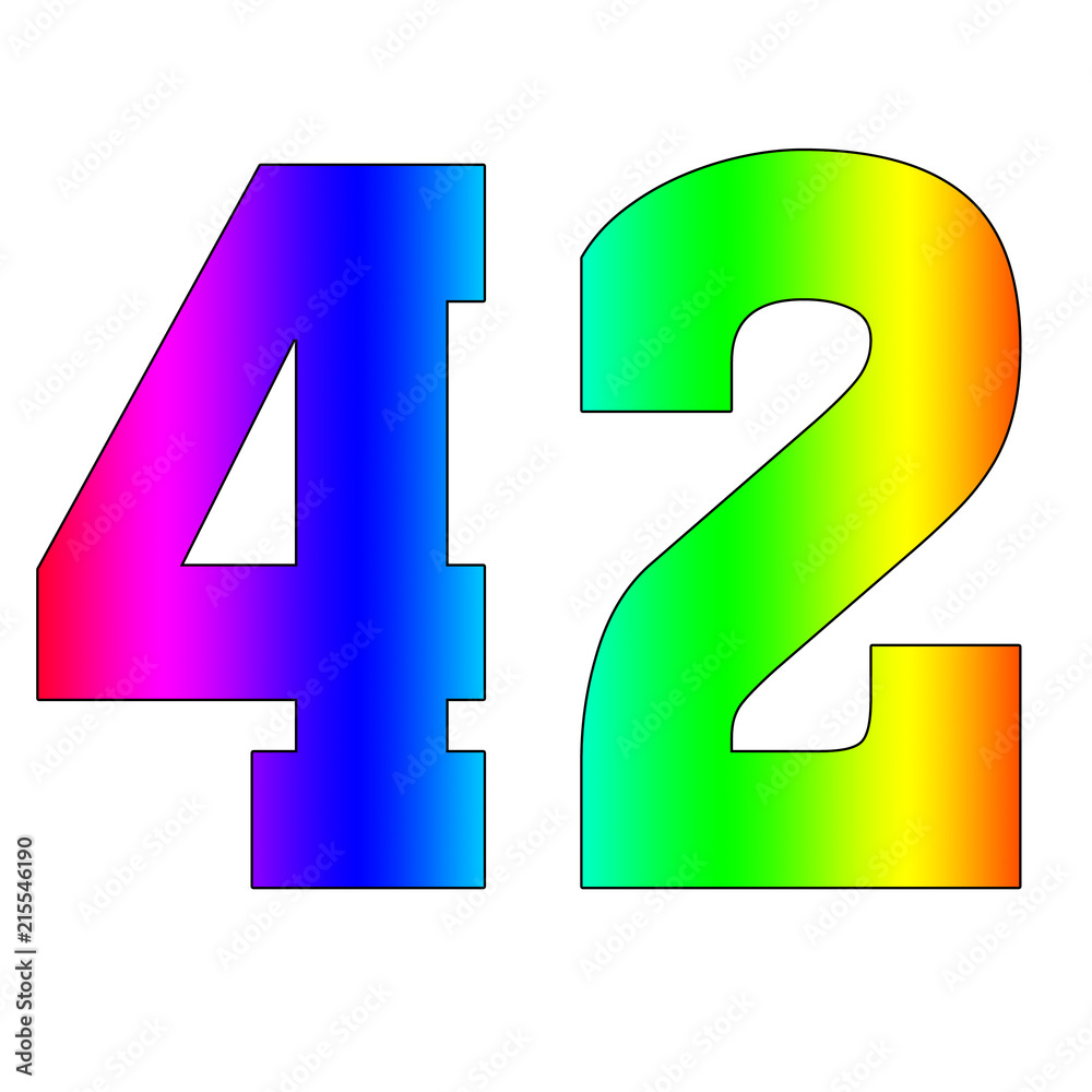 Number Colorful Blured gradient rainbow style Number Colorful Blured gradient rainbow style