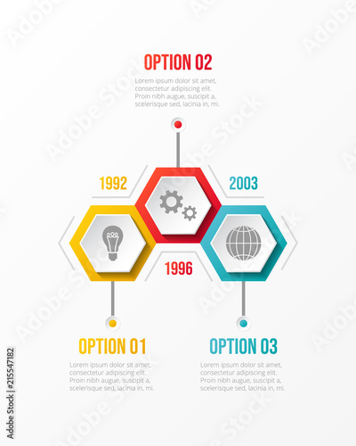 Infographic with business icons. Vector.