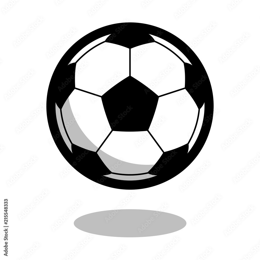 Soccer football sport ball logo vector line 3d icon Soccer football sport ball logo vector line 3d icon